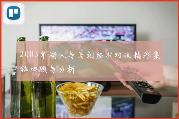 2003年湖人与马刺经典对决精彩集锦回顾与分析